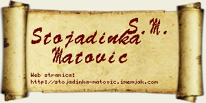 Stojadinka Matović vizit kartica